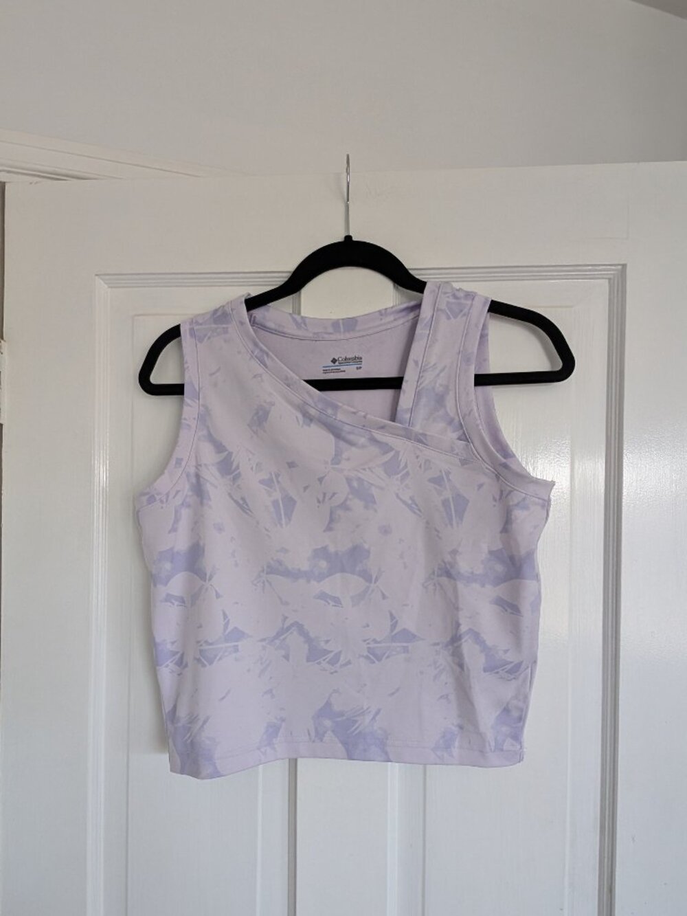 Columbia Women Activewear Asymmetrical Stretch V Neck Tank Top Size S